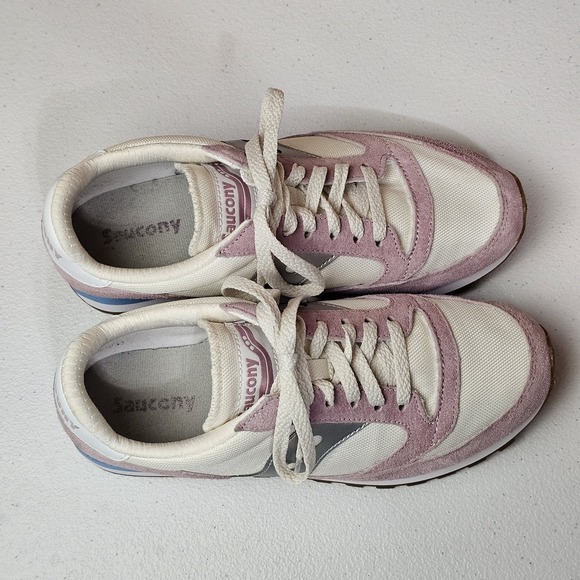 Saucony Jazz 81 Womens Sz 7.5 Pink White Running Shoes Sneakers S60539-17 - Picture 7 of 10